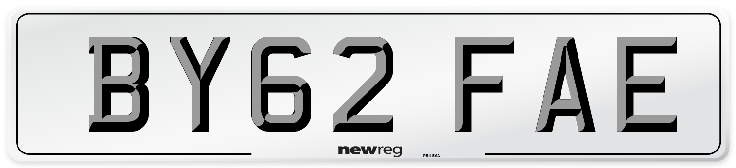 BY62 FAE Number Plate from New Reg